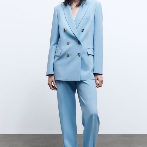 Zara TAILORED DOUBLE BREASTED BLAZER - Picture 3 of 5